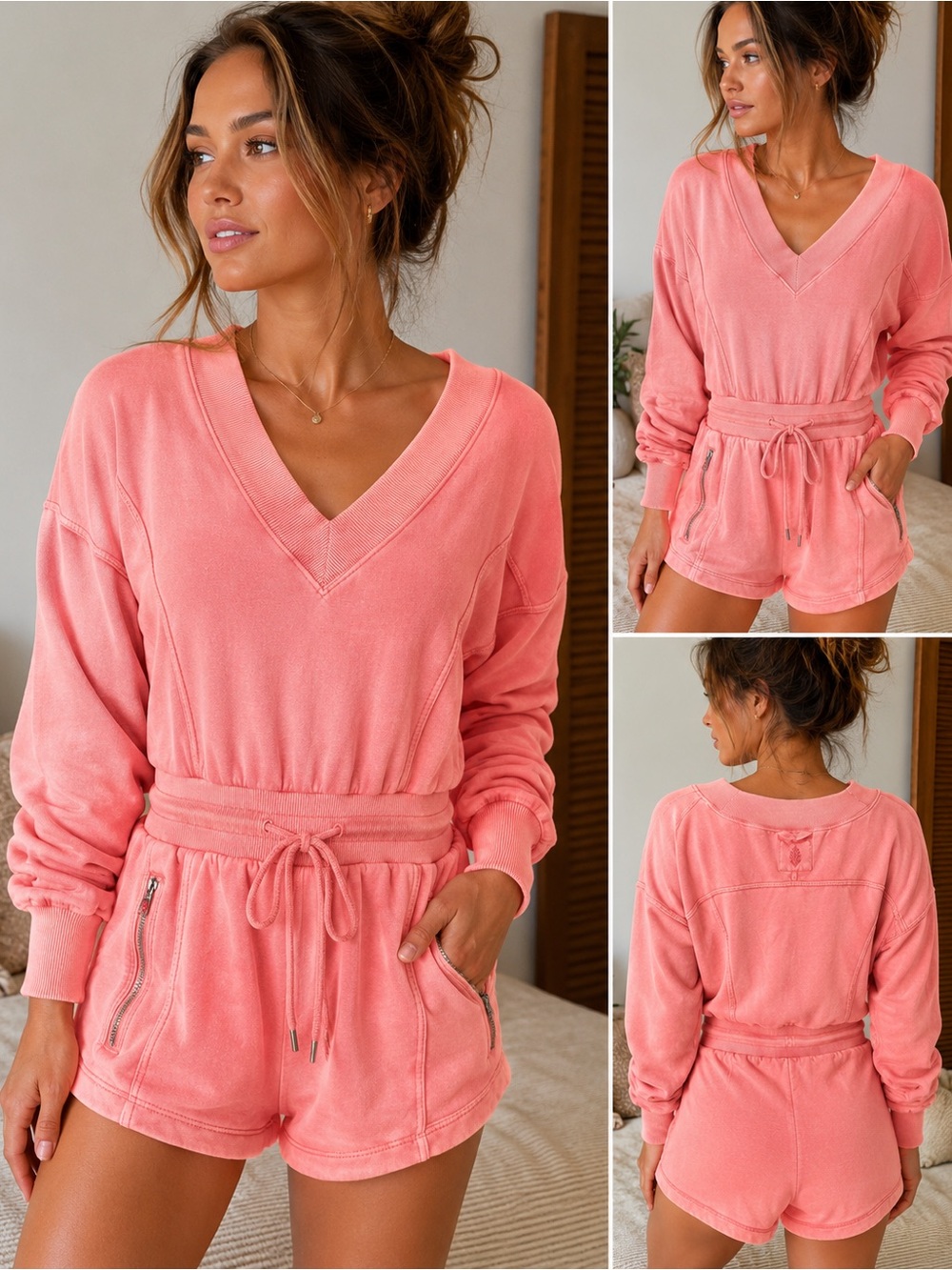 FP Movement by Free People Intercept Romper – Pink – Size Small